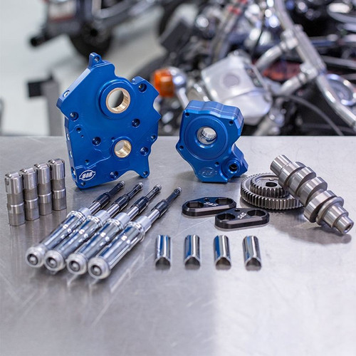 Gear Drive 465G Cam Chest Kit with Chrome Pushrod Tubes for Water Cooled 2017-up M8 Models