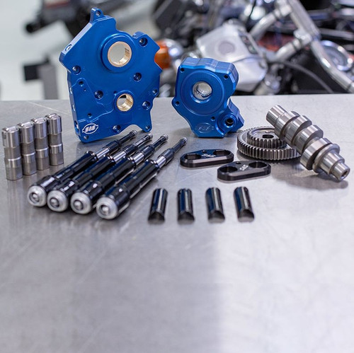 Gear Drive 475G Cam Chest Kit with Black Pushrod Tubes for Water Cooled 2017-up M8 Models