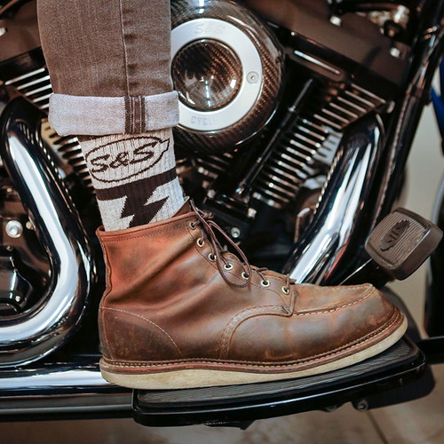 S&S® Cycle Horsepower Gray/Black Crew Sock