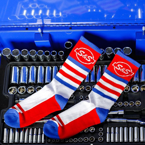 S&S® Cycle Red, White and Blue Crew Sock