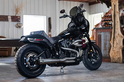 Exhaust System, Kit, 50 State, Super Street, 2 into 1, Brushed, Stainless Steel, 2018-'24 M8 Softail®, Standard Chassis