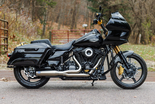 Qualifier 2-1 50 State Exhaust System for M8 Touring Models - Brushed Stainless