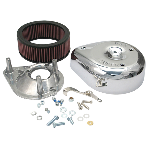 S&S® Teardrop Air Cleaner Kit For S&S® Super E & G Carburetors For 1955-'84 HD® Big Twins and 1957-'85 Sportster® Models.