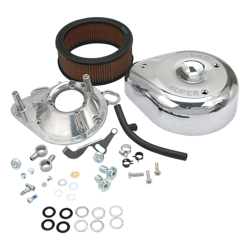 S&S® Teardrop Air Cleaner Kit For S&S® Super E & G Carburetors For 1993-'99 HD® Big Twins and 1991-'03 Sportster® Models.