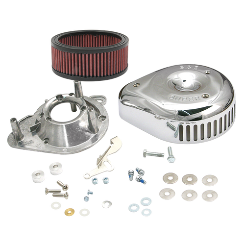 S&S® Teardrop/Slasher Air Cleaner Kit For S&S® Super E & G Carburetors For S&S® 4-1/8" Bore V and T-Series Engines