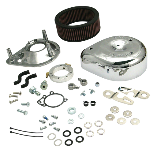 S&S® Teardrop Air Cleaner Kit for 1991-'06 HD® Carbureted XL Sportster® Models - Chrome