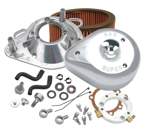 S&S® Teardrop Air Cleaner Kit For 1993-'06 HD® Big Twins with Stock CV carburetors  - Chrome