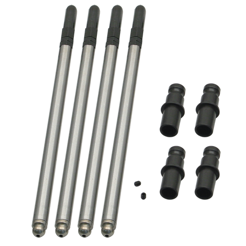 Adjustable Pushrod Kit For 1966-'84 HD® Big Twin With Solid Lifter Adapters, 5.405" Cylinder length